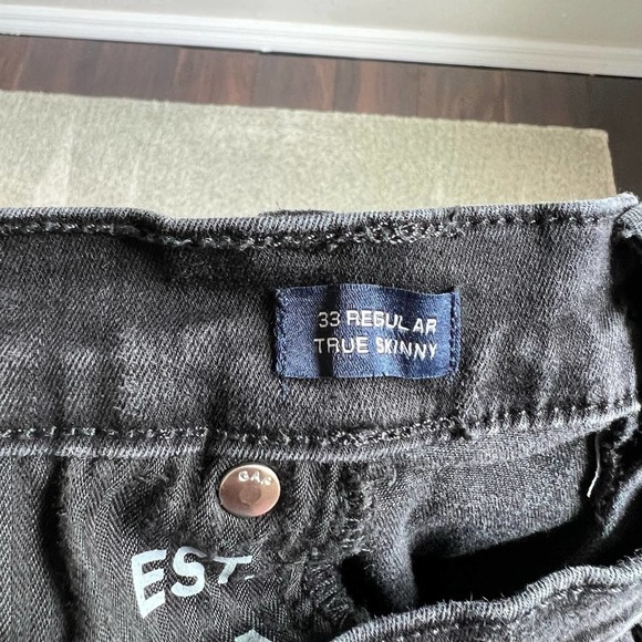 GAP True Skinny Sculpting Jeans Black Wash Mid Rise Stretch Denim Women's 33 - Picture 6 of 7